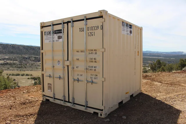 10-foot portable storage container ready for delivery in the Four Corners region