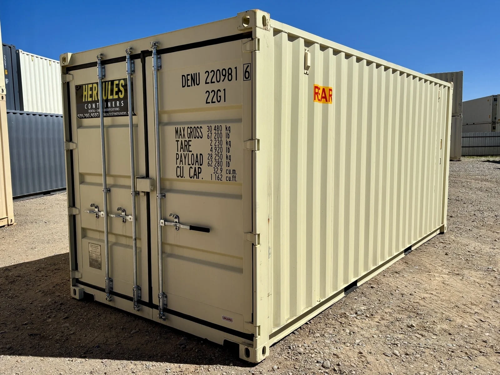 20x8 foot versatile on-site storage container