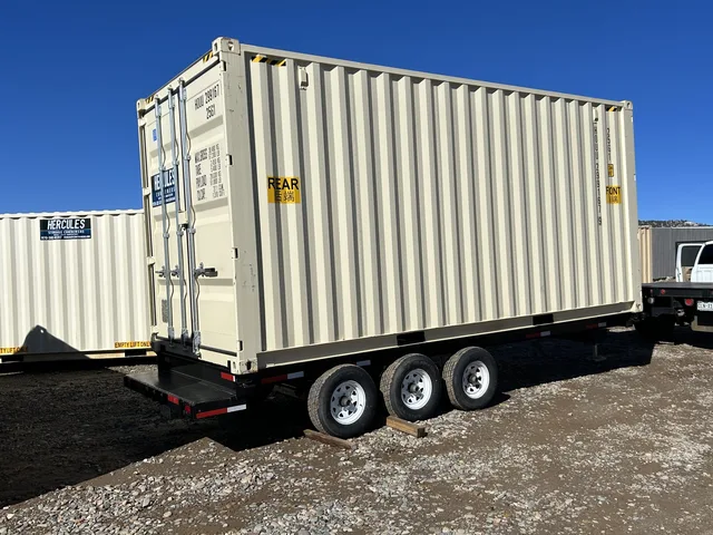 Side-access 20-foot container with roll-up door modification