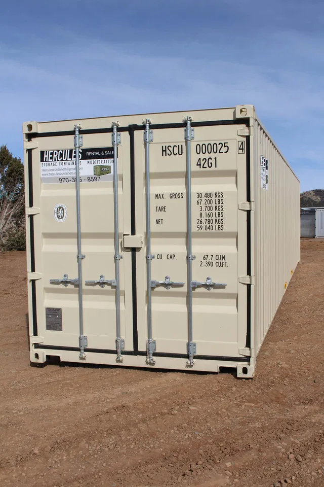 40-foot container loaded for transport to a customer site in the region