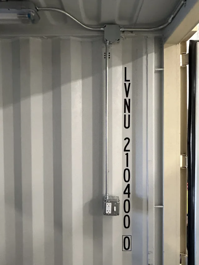 Generator housing container with ventilation cutouts by Hercules