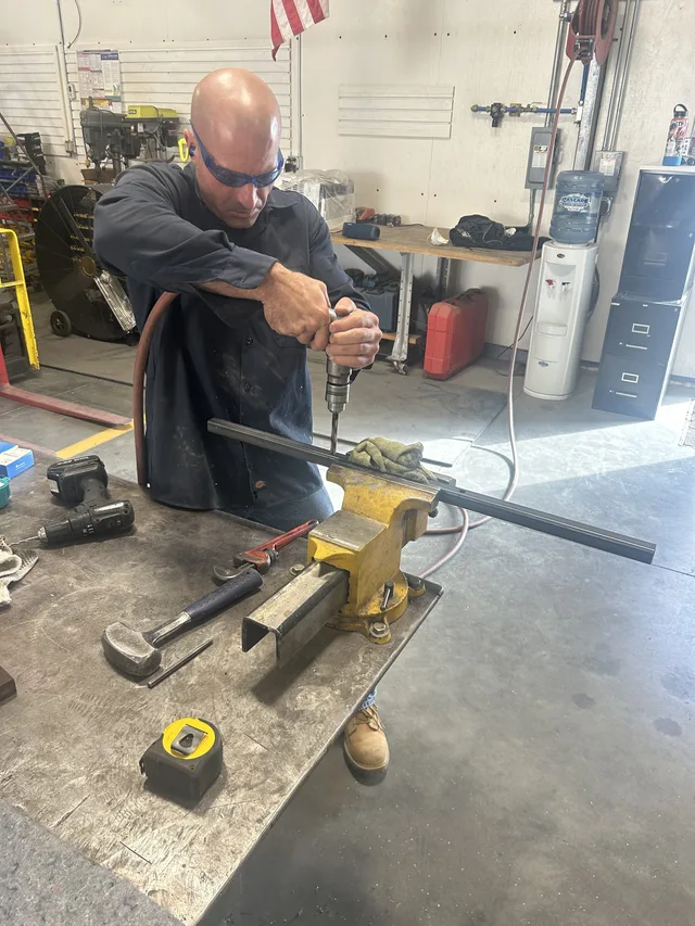 Custom shelving and storage installation inside a Gunfighter unit