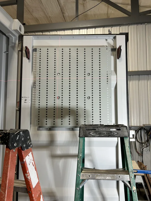 Structural reinforcement welding on a Gunfighter container build