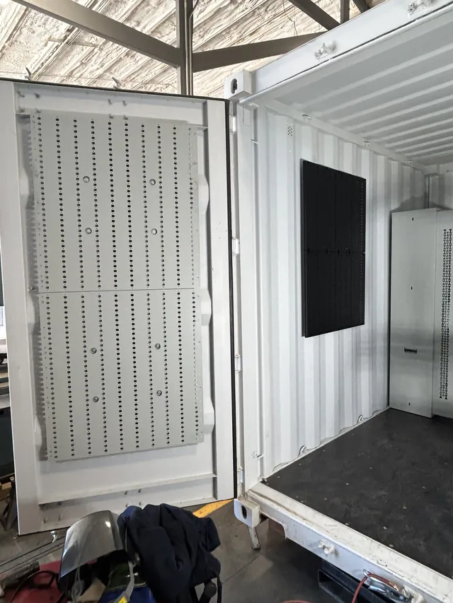 Foundation and leveling work for a Gunfighter container placement