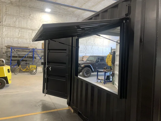 Completed container modification ready for delivery from Hercules yard