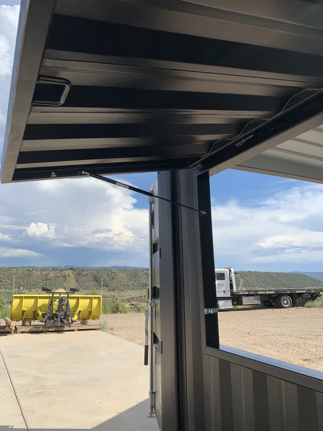 Container modification with integrated plumbing for sink installation