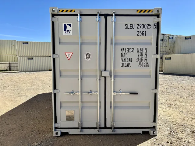 Interior view of a 20-foot high cube container showing increased ceiling height