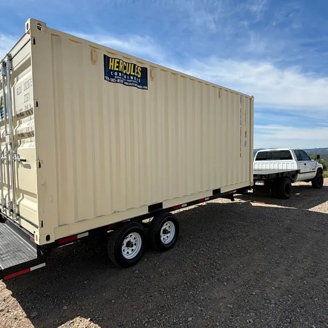 Multi-container setup at a construction site near Durango, Colorado