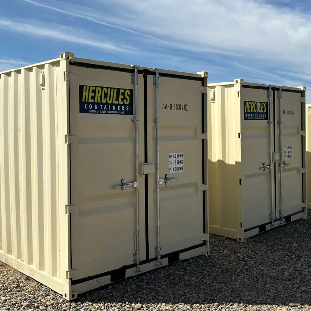 Aerial view of the Hercules Containers yard and inventory in Durango