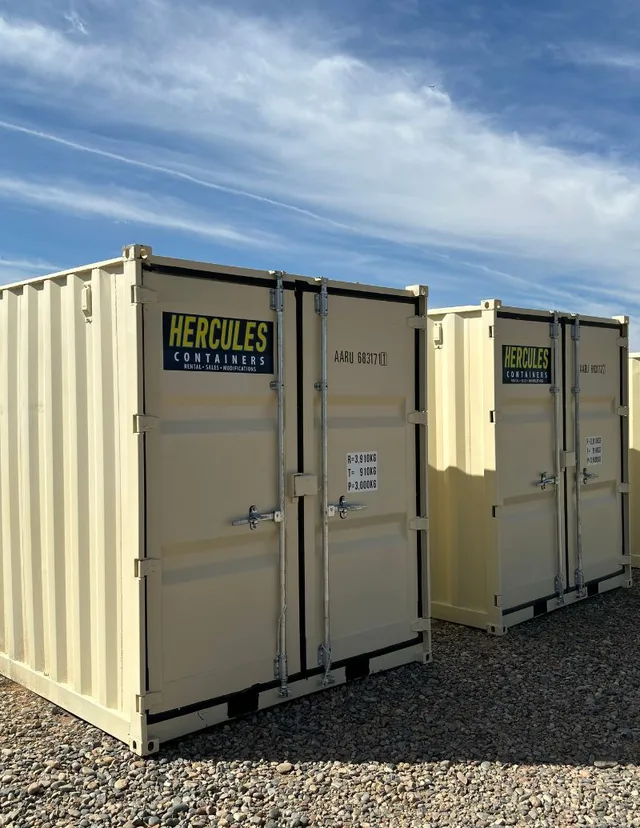 Container on-site during a commercial project in the Durango area