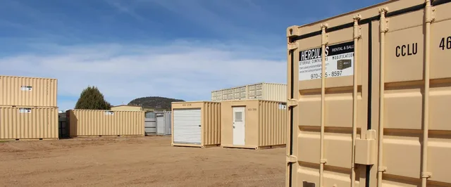 Hercules container with fresh paint ready for delivery in Durango