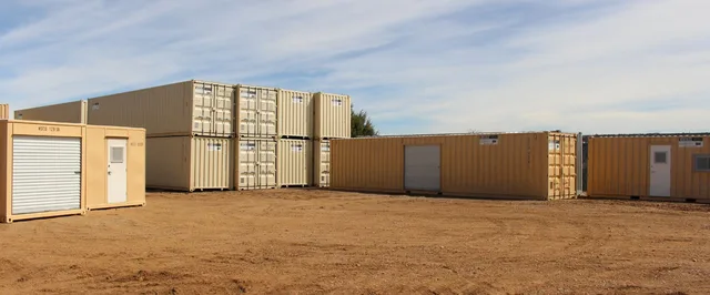 Storage container positioned on a ranch property in Southwest Colorado