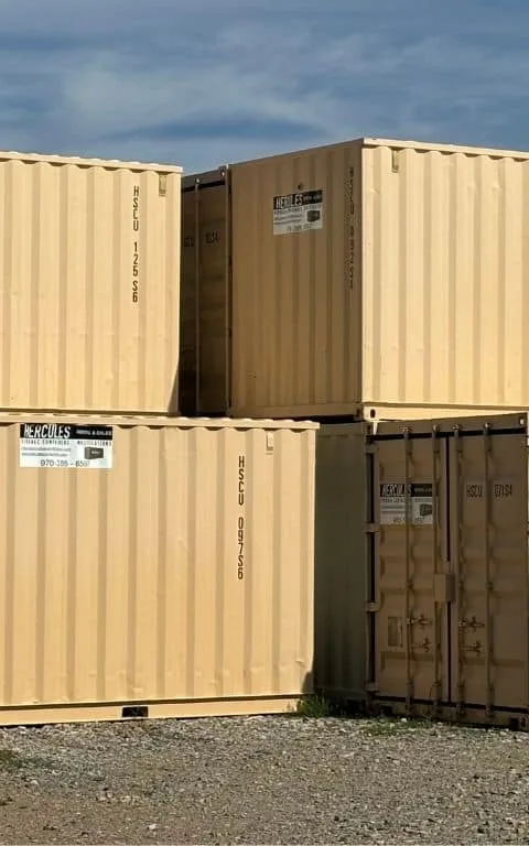 Rear view of Hercules Containers storage yard in Durango, Colorado