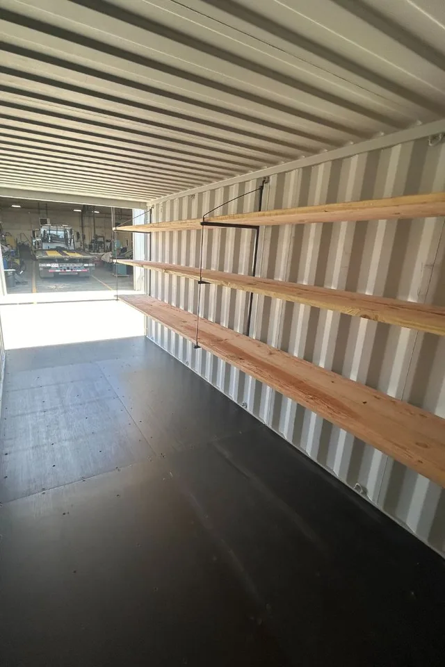 Custom shelf heights configured for specific equipment storage