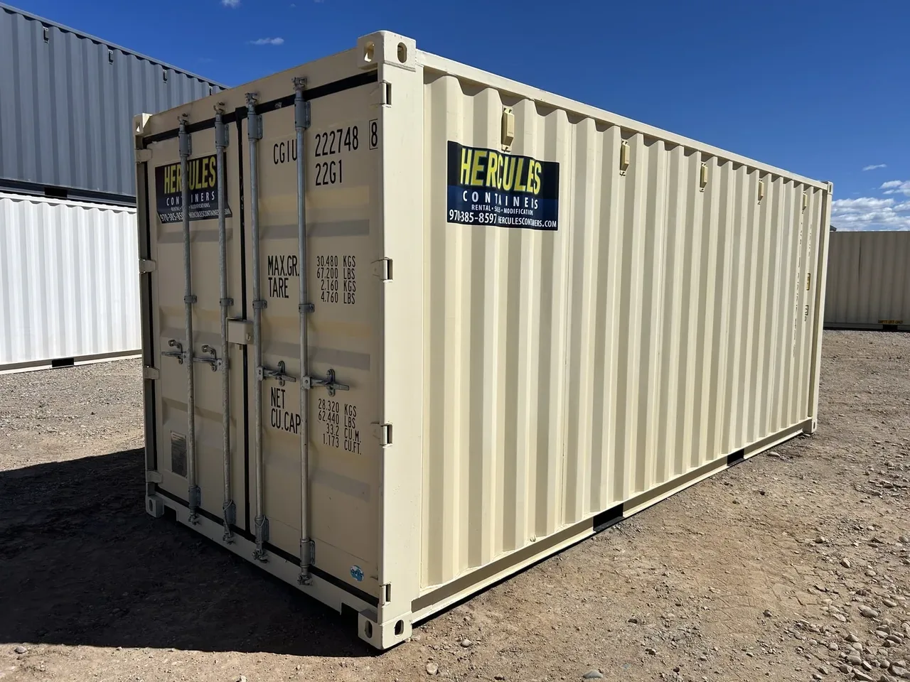 20-foot standard storage container at Hercules Containers