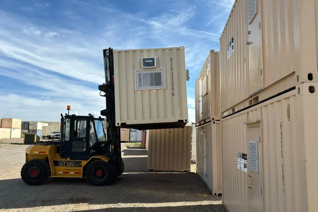 Hercules Containers steel shipping container on-site in Durango
